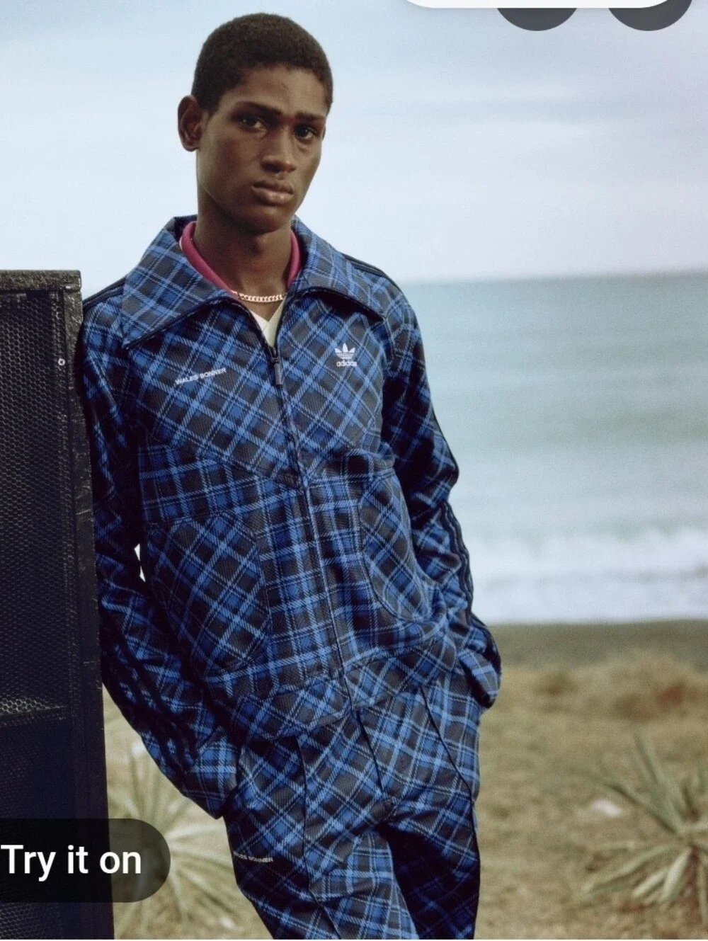 Adidas Wales Bonner Check Tartan Jacket Pants SET